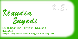 klaudia enyedi business card